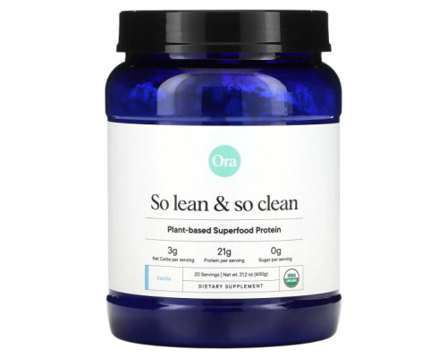 Суперфуды Ora, So Lean & So Clean, органический и растительный суперпродукт, ваниль, 600 г (21,2 унции) Суперфуды Ora, So Lean & So Clean, органический и растительный суперпродукт, ваниль, 600 г (21,2 унции)