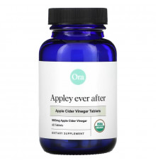 Ora, Appley Ever After, Apple Cider Vinegar Tablets, 500 mg , 60 Tablets