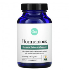 Растительные экстракты и настойки Ora, Hormonious, Гормональный баланс и поддержка, 90 капсул
