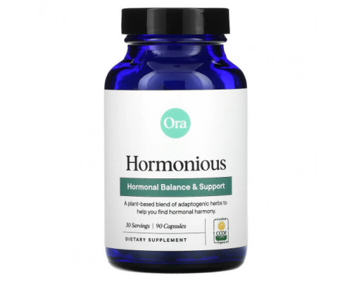 Растительные экстракты и настойки Ora, Hormonious, Гормональный баланс и поддержка, 90 капсул Растительные экстракты и настойки Ora, Hormonious, Гормональный баланс и поддержка, 90 капсул