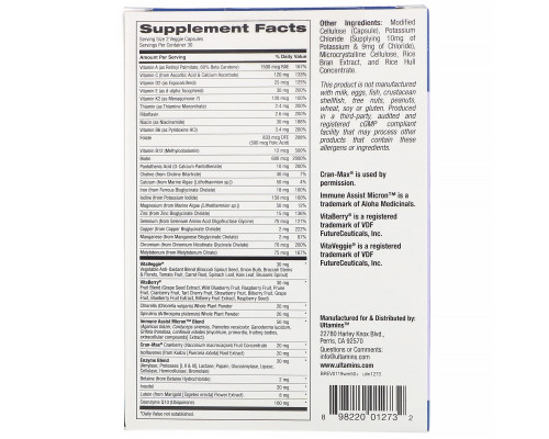 Ultamins, Women's 50+ Multi-Vitamin with CoQ10, Mushrooms, Enzymes, Veggies & Berries, 60 Veggie Capsules Ultamins, Women's 50+ Multi-Vitamin with CoQ10, Mushrooms, Enzymes, Veggies & Berries, 60 Veggie Capsules