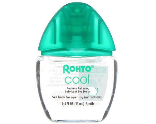 Rohto, Охлаждающие глазные капли, двойной эффект, уменьшение покраснения и сухости, 13 мл (0,4 жидк. унции) Rohto, Охлаждающие глазные капли, двойной эффект, уменьшение покраснения и сухости, 13 мл (0,4 жидк. унции)