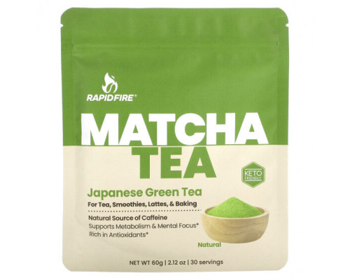 Минералы и микроэлементы RAPIDFIRE, Matcha Tea, японский зеленый чай, 60 г (2,12 унции) Минералы и микроэлементы RAPIDFIRE, Matcha Tea, японский зеленый чай, 60 г (2,12 унции)