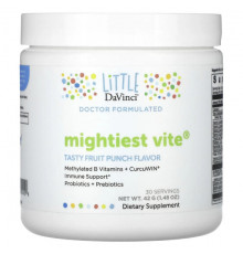 Детское здоровье Little DaVinci, Mightiest Vite, вкусный фруктовый пунш, 42 г (1,48 унции)