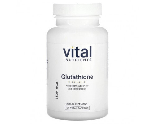 Антиоксиданты Vital Nutrients, Глутатион`` 100 веганских капсул Антиоксиданты Vital Nutrients, Глутатион`` 100 веганских капсул