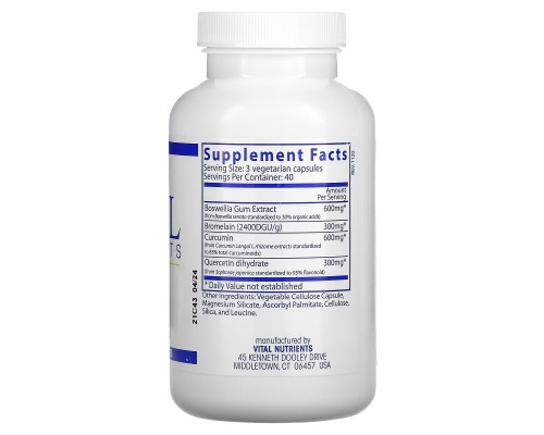 Vital Nutrients, BCQ, 120 Vegetarian Capsules Vital Nutrients, BCQ, 120 Vegetarian Capsules