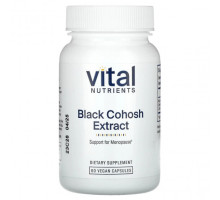 Женское здоровье Vital Nutrients, Экстракт черного кохоша, 60 веганских капсул