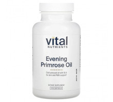 Женское здоровье Vital Nutrients, масло первоцвета вечернего, 250 капсул