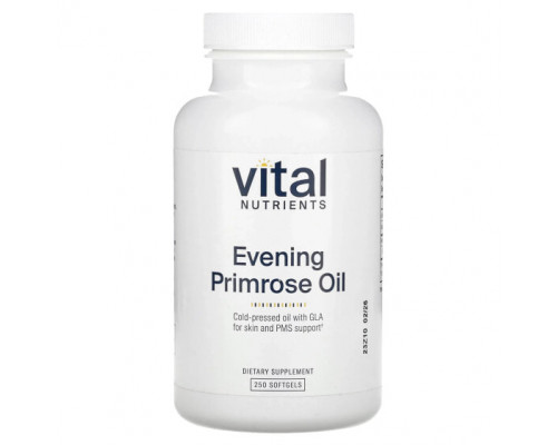 Женское здоровье Vital Nutrients, масло первоцвета вечернего, 250 капсул Женское здоровье Vital Nutrients, масло первоцвета вечернего, 250 капсул