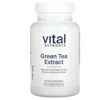 Зеленый кофе и гуарана Vital Nutrients, экстракт зеленого чая, 120 веганских капсул