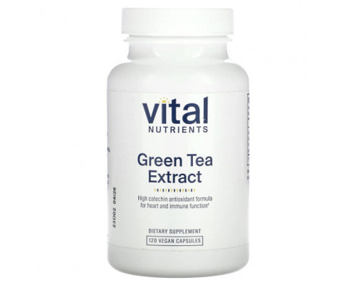 Зеленый кофе и гуарана Vital Nutrients, экстракт зеленого чая, 120 веганских капсул Зеленый кофе и гуарана Vital Nutrients, экстракт зеленого чая, 120 веганских капсул