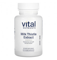 Растительные экстракты и настойки Vital Nutrients, Экстракт расторопши, 60 веганских капсул