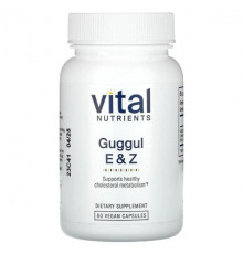 Травы и натуральные средства Vital Nutrients, Guggul E & Z, 60 веганских капсул
