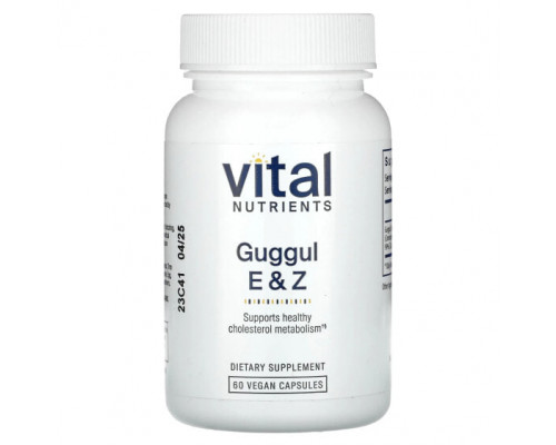 Травы и натуральные средства Vital Nutrients, Guggul E & Z, 60 веганских капсул Травы и натуральные средства Vital Nutrients, Guggul E & Z, 60 веганских капсул
