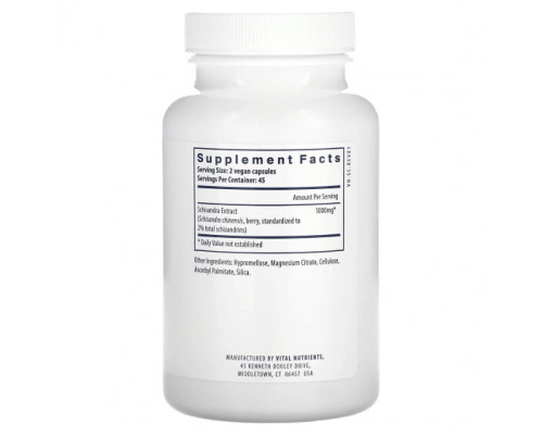 Растительные экстракты и настойки Vital Nutrients, Экстракт лимонника, 90 веганских капсул Растительные экстракты и настойки Vital Nutrients, Экстракт лимонника, 90 веганских капсул