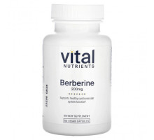 Фрукты и ягоды Vital Nutrients, Берберин, 200 мг, 60 веганских капсул
