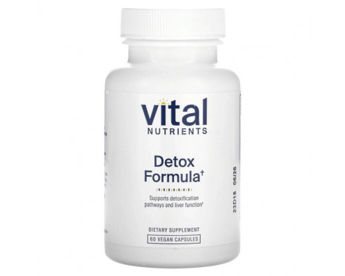 Для пищеварительной системы Vital Nutrients, Формула детоксикации, 60 веганских капсул Для пищеварительной системы Vital Nutrients, Формула детоксикации, 60 веганских капсул