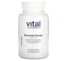 Растительные экстракты и настойки Vital Nutrients, Родиола розовая, 120 веганских капсул