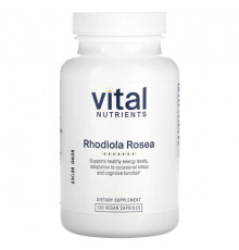 Растительные экстракты и настойки Vital Nutrients, Родиола розовая, 120 веганских капсул