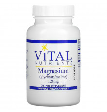 Vital Nutrients, Magnesium, 120 mg, 100 Vegetarian Capsules