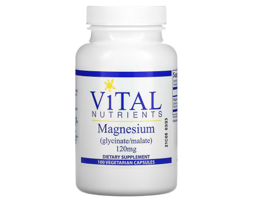 Vital Nutrients, Magnesium, 120 mg, 100 Vegetarian Capsules Vital Nutrients, Magnesium, 120 mg, 100 Vegetarian Capsules