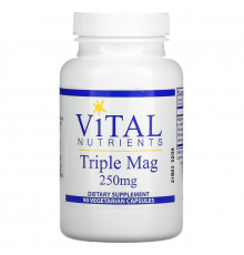 Vital Nutrients, Triple Mag, 250 mg, 90 Vegetarian Capsules