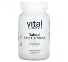 Антиоксиданты Vital Nutrients, натуральный бета-каротин, 90 мягких таблеток