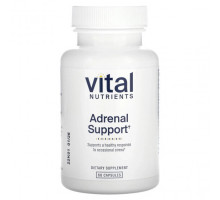 Улучшение памяти и работы мозга Vital Nutrients, Поддержка надпочечников`` 60 капсул