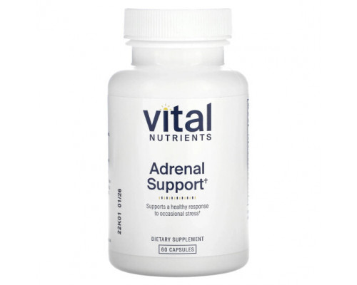 Улучшение памяти и работы мозга Vital Nutrients, Поддержка надпочечников`` 60 капсул Улучшение памяти и работы мозга Vital Nutrients, Поддержка надпочечников`` 60 капсул