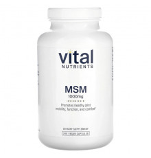 Глюкозамин, Хондроитин, МСМ Vital Nutrients, МСМ, 1000 мг, 240 веганских капсул