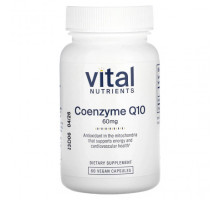 Антиоксиданты Vital Nutrients, Коэнзим Q10, 60 мг, 60 веганских капсул