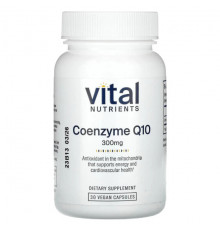 Антиоксиданты Vital Nutrients, Коэнзим Q10, 300 мг, 30 веганских капсул