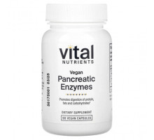Для пищеварительной системы Vital Nutrients, веганские панкреатические ферменты, 90 веганских капсул