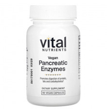 Для пищеварительной системы Vital Nutrients, веганские панкреатические ферменты, 90 веганских капсул