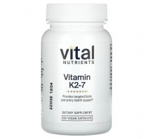Витамин К Vital Nutrients, Витамин K2-7`` 60 веганских капсул