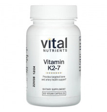Витамин К Vital Nutrients, Витамин K2-7`` 60 веганских капсул