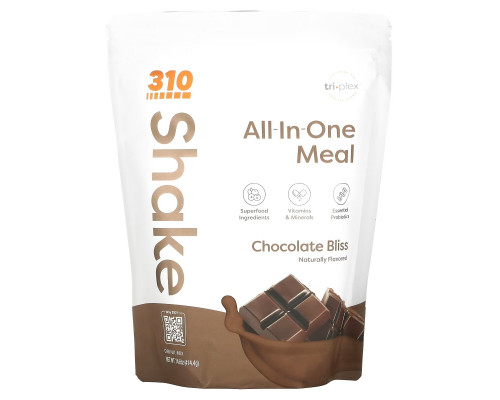 310 Nutrition, All-In-One Meal Shake, Chocolate Bliss, 14.6 oz (414.4 g) 310 Nutrition, All-In-One Meal Shake, Chocolate Bliss, 14.6 oz (414.4 g)