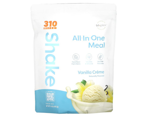 310 Nutrition, All-In-One Meal Shake, Vanilla Creme, 14.2 oz (403.2 g) 310 Nutrition, All-In-One Meal Shake, Vanilla Creme, 14.2 oz (403.2 g)