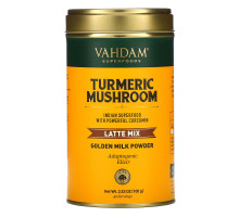 Vahdam Teas, Latte Mix, Turmeric Mushroom, 3.53 oz (100 g)