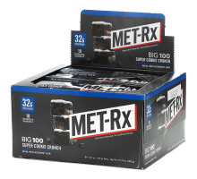 MET-Rx, Big 100, Батончик Вместо Еды, Хрустящее Супер Печенье, 9 Батончиков, по 3,52 унции (100 г) каждый