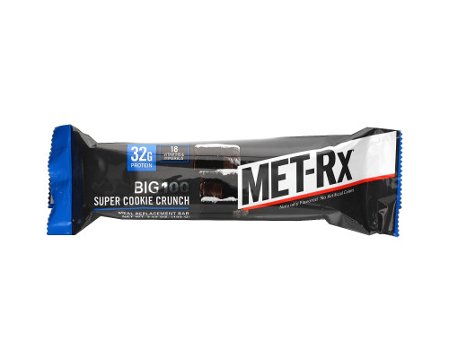 MET-Rx, Big 100, Батончик Вместо Еды, Хрустящее Супер Печенье, 9 Батончиков, по 3,52 унции (100 г) каждый MET-Rx, Big 100, Батончик Вместо Еды, Хрустящее Супер Печенье, 9 Батончиков, по 3,52 унции (100 г) каждый