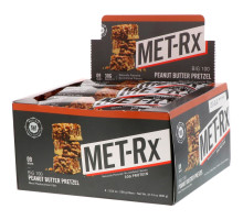 MET-Rx, Big 100, Батончик Вместо Еды, Крендель с Арахисовым Маслом , 9 батончиков, по 3,52 унции (100 г) каждый