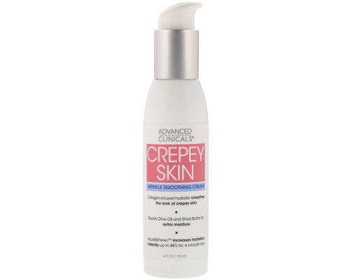 Advanced Clinicals, Crepey Skin, Wrinkle Smoothing Cream, 4 fl oz (118 ml) Advanced Clinicals, Crepey Skin, Wrinkle Smoothing Cream, 4 fl oz (118 ml)