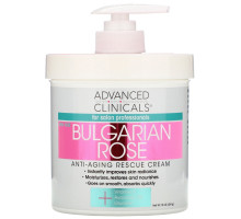 Advanced Clinicals, Anti-Aging Rescue Cream, Bulgarian Rose, 16 oz (454 g)