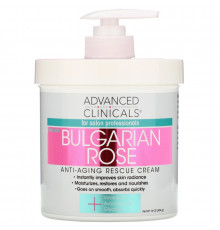 Advanced Clinicals, Anti-Aging Rescue Cream, Bulgarian Rose, 16 oz (454 g)