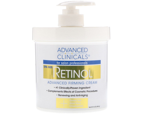 Advanced Clinicals, Retinol Advanced Firming Cream, 16 oz (454 g) Advanced Clinicals, Retinol Advanced Firming Cream, 16 oz (454 g)