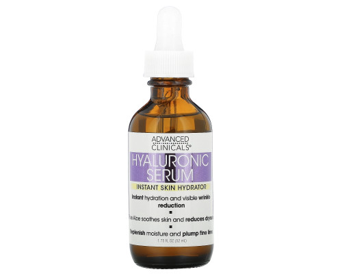 Advanced Clinicals, Hyaluronic Serum, 1.75 fl oz (52 ml) Advanced Clinicals, Hyaluronic Serum, 1.75 fl oz (52 ml)