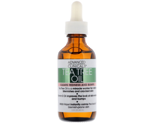 Advanced Clinicals, Tea Tree Oil, 1.8 fl oz (53 ml) Advanced Clinicals, Tea Tree Oil, 1.8 fl oz (53 ml)