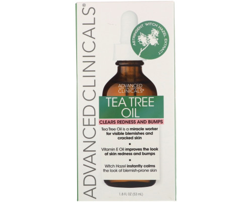 Advanced Clinicals, Tea Tree Oil, 1.8 fl oz (53 ml) Advanced Clinicals, Tea Tree Oil, 1.8 fl oz (53 ml)