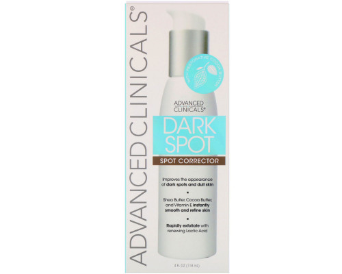 Advanced Clinicals, Dark Spot, Spot Corrector, 4 fl oz (118 ml) Advanced Clinicals, Dark Spot, Spot Corrector, 4 fl oz (118 ml)